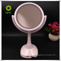 Double sides and plastic led makeup lighted makeup mirror magnifying makeup mirror with led lights bluetooth speaker